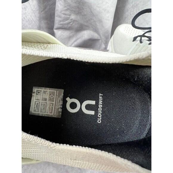 On Cloud Cloudswift 3 Running Shoe Sneaker Ivory Black Mens Size US 11.5 - Picture 4 of 5
